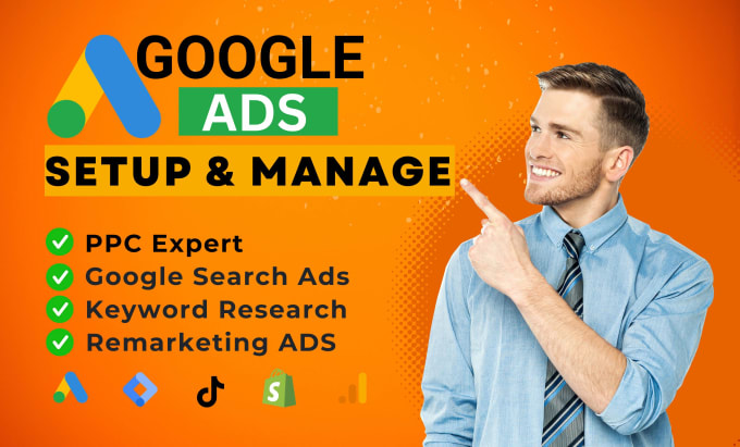 Gig Preview - Manage your google ads with search,performance max, dynamic and remarketing ads