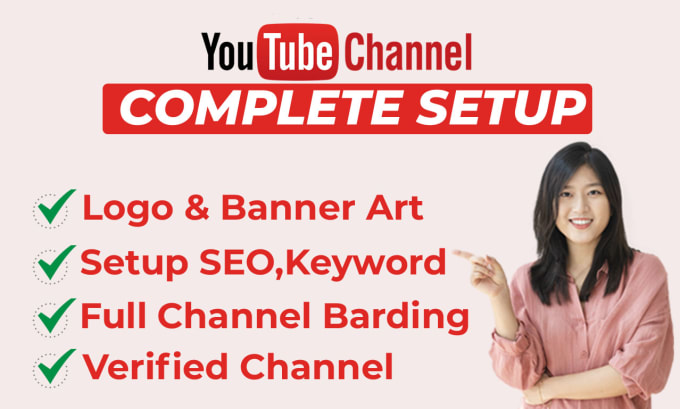 Gig Preview - Create and setup youtube channel with logo, art, intro,