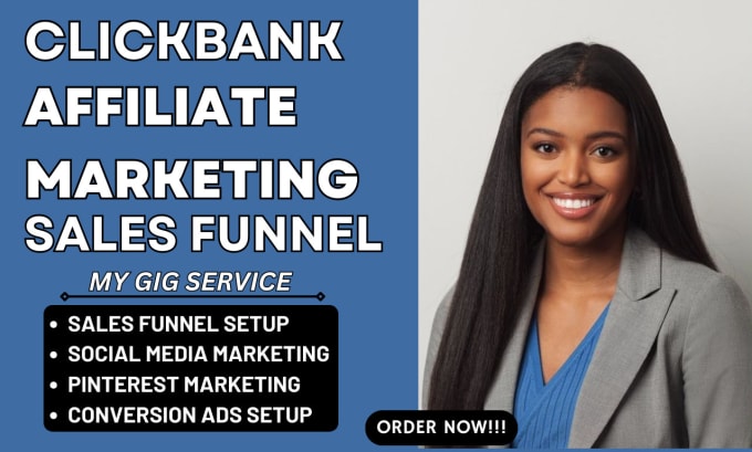 Gig Preview - Do sales funnel, pinterest affiliate marketing, clickbank affiliate marketing