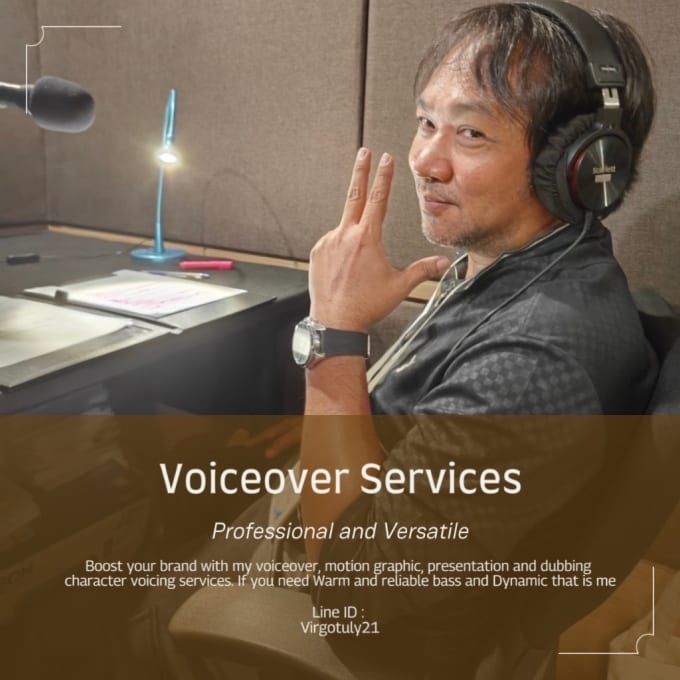 Gig Preview - Record thai voice over for animation, video narrator and movie dubbing