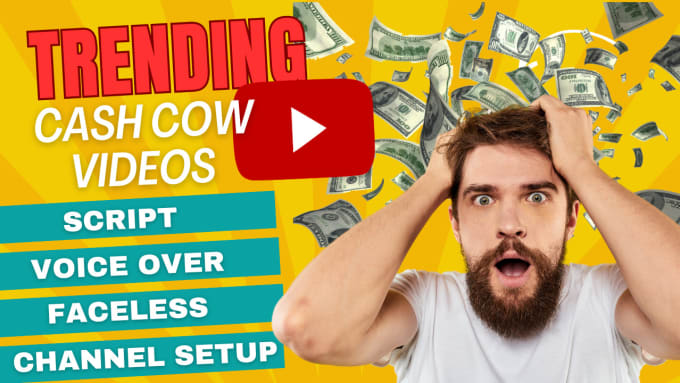 Gig Preview - Create youtube automation cash cow channel and edit trending cash cow videos