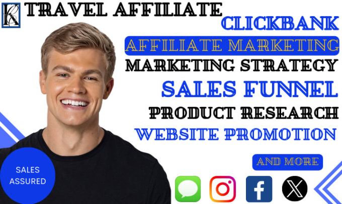 Gig Preview - Promote your travel and clickbank affiliate website to maximize sales and income