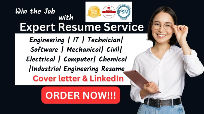 Gig Preview - Write standout engineering, IT, tech, technical, software engineering resume