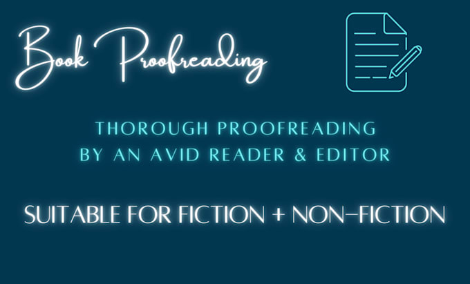 Gig Preview - Thoroughly proofread your book