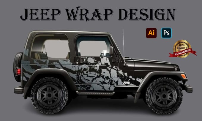 Gig Preview - Design jeep wraps, truck wrap design custom 4x4 jeep wraps, vehicle wrap