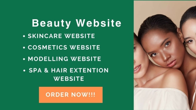 Gig Preview - Build skincare, shopify, beauty salon, spa, makeup, modelling, cosmetics website