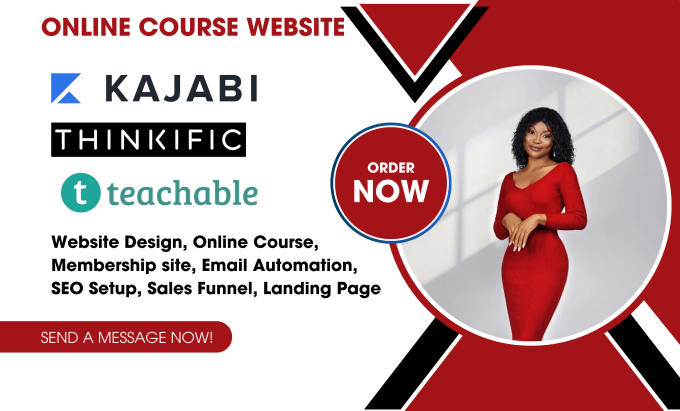 Gig Preview - Kajabi website design kajabi sales funnel kajabi landing page skool community