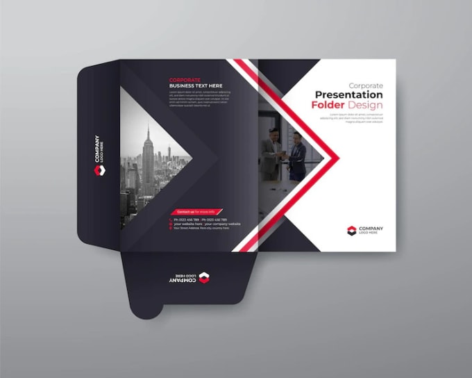 Gig Preview - Design modern presentation folders and business cards