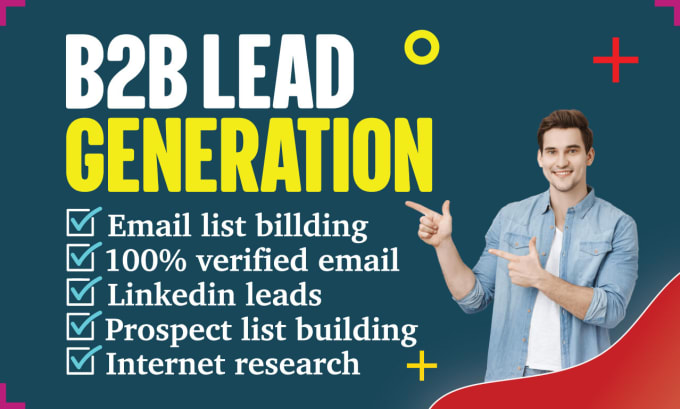 Gig Preview - Do linkedin b2b lead generation email list building in your business lead