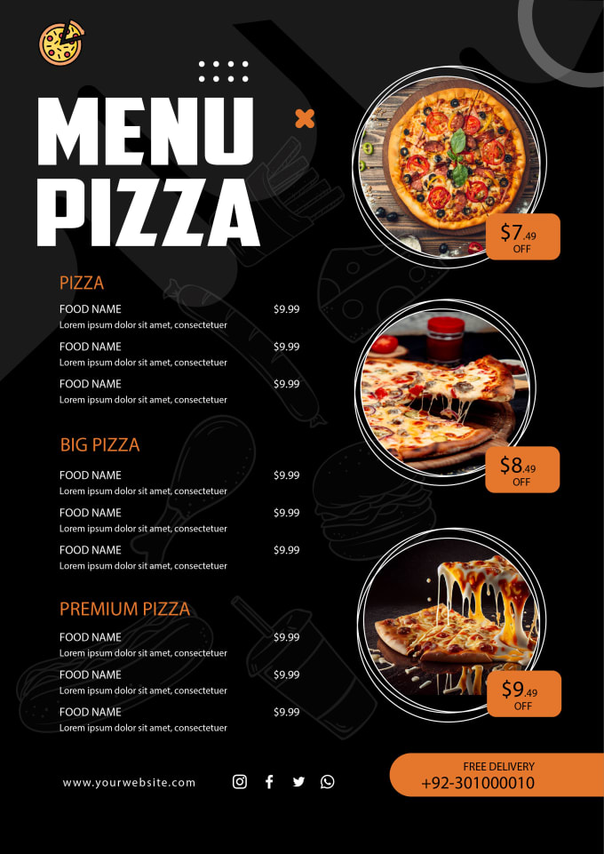 Gig Preview - Design attractive restaurant menu,food menu and digital menu