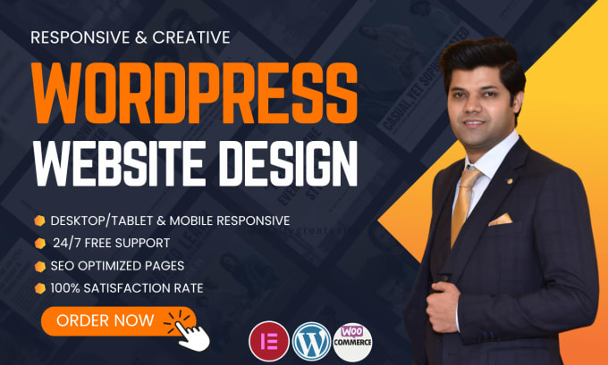 Gig Preview - Do impressive creative wordpress website design