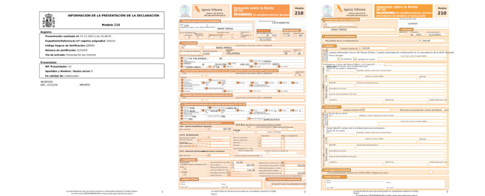 Bestseller - make spanish tax form 210, for non residents owners