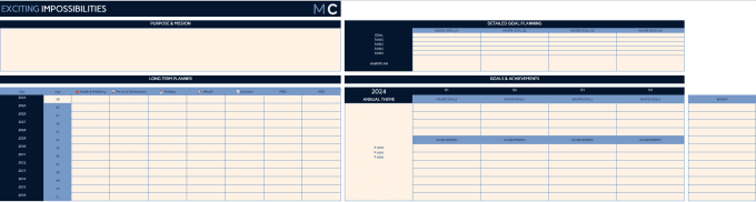 Gig Preview - Create a 2024 goal planning tool