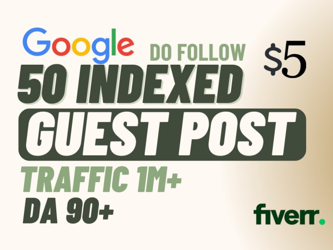 Gig Preview - Write and publish 50 indexed high da 90 dofollow guest post