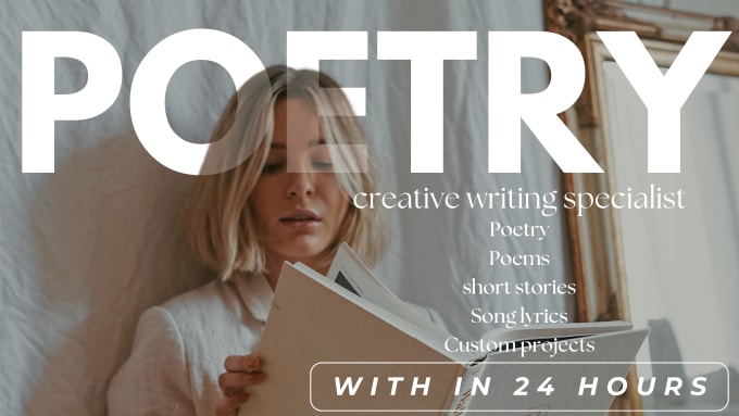 Gig Preview - Write a poem,poetry for any subject within 24 hours