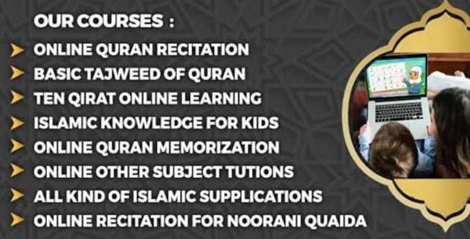 Gig Preview - Be your quran teacher and teaching you quran in very easy way