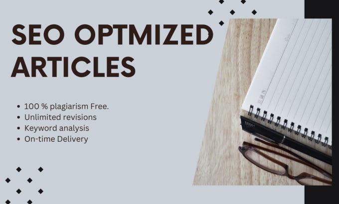 Gig Preview - Write high quality SEO optimized articles and blog post