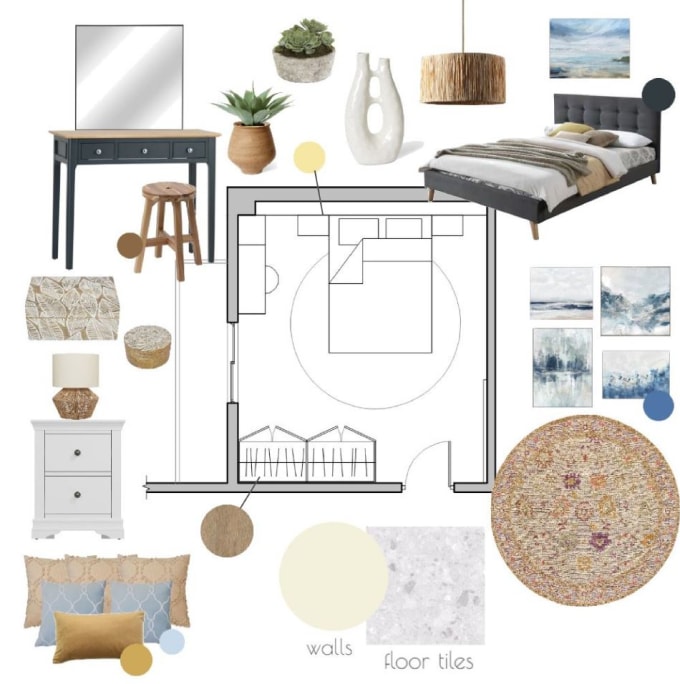 Gig Preview - Make an inspirational moodboard for a room