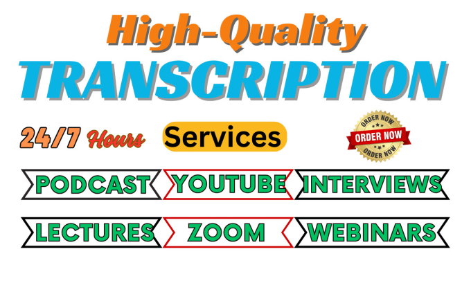 Gig Preview - Transcribe audio video youtube interview podcast webinar zoom medical transcript