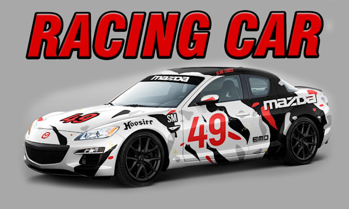 Bestseller - do racing car wrap design, racing car wrap, car livery, car, vehicle wrap design