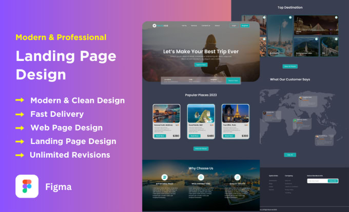 Gig Preview - Design figma landing page and website ui design