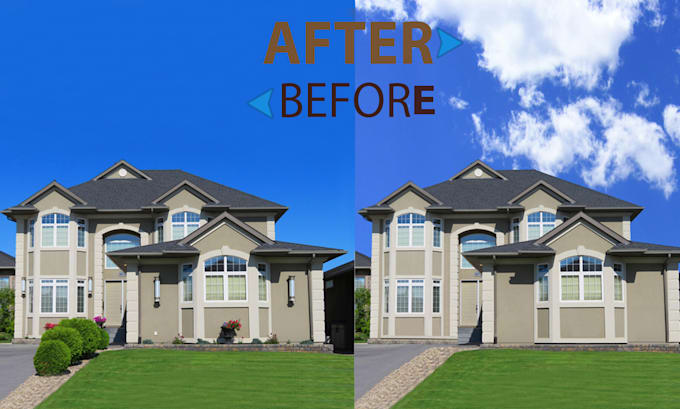 Gig Preview - Do retouch  real estate photo background remover multipath clipping