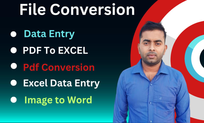 Bestseller - do file conversion,excel data entry,typing,pdf to excel