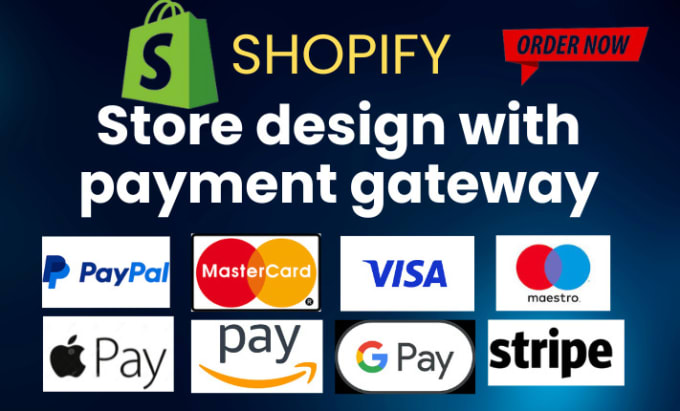 Gig Preview - Set up shopify payment, stripe, paypal, apple pay, gateway