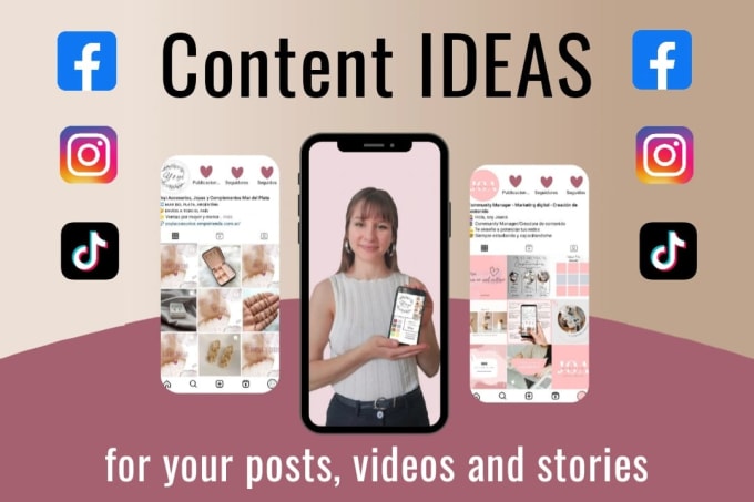 Gig Preview - Create custom content ideas for your instagram, facebook or tik tok