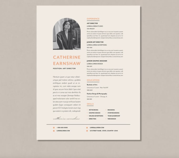 Gig Preview - Design professional CV, work portfolio and cover letter