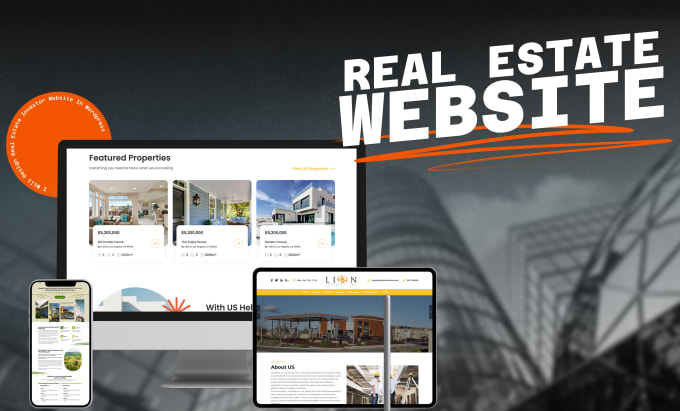 Gig Preview - Develop your real estate website with eye catching design