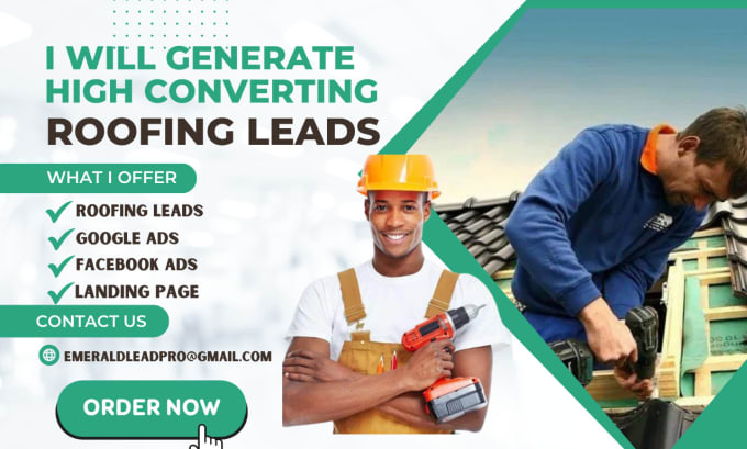 Gig Preview - Generate high converting roofing leads, roofing landing page, sales funnel