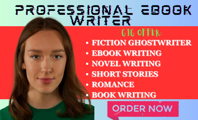 Gig Preview - Be ebook writer, fiction ghostwriter, ghost book writer, ghost writing, novel