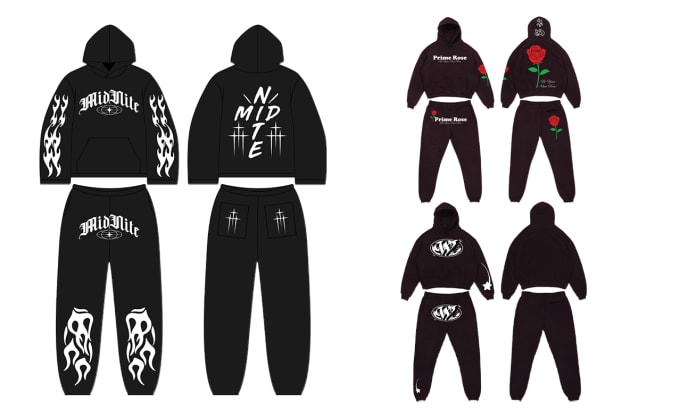 Gig Preview - Design a full y2k tracksuit for your streetwear clothing brand