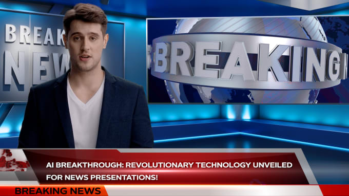 Gig Preview - Create 3d breaking news studio with ai spokesperson