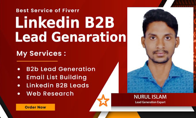 Gig Preview - Do linkedin research b2b lead generation