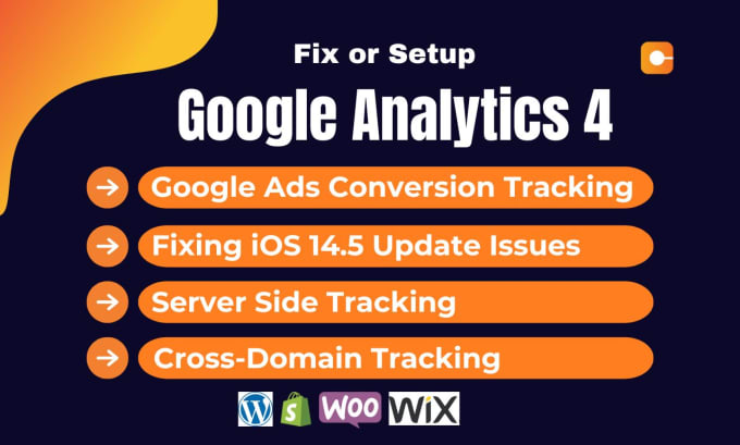 Gig Preview - Setup google analytics 4, ga4 server side tracking,ecommerce conversion tracking