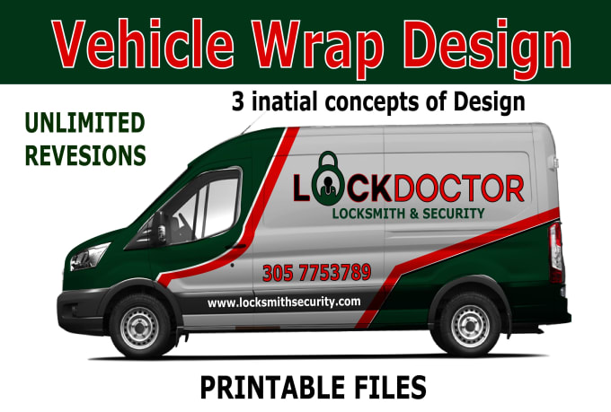 Gig Preview - Do vehicle wrap decal,van wrap,car wrap,trailer,truck wrap design