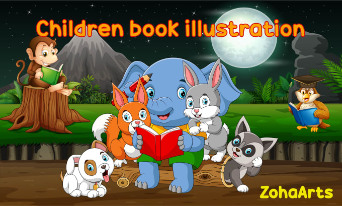 Bestseller - draw children book illustration and children story book cover illustration