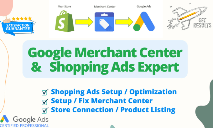 Gig Preview - Setup google shopping ads, shopify ads or fix merchant center gmc