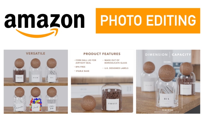 Gig Preview - Do amazon product listing images design, amazon pictures, amazon photo edition