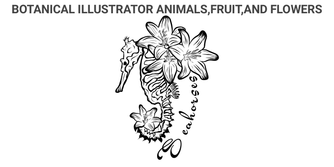 Gig Preview - Draw botanical animals,fruit,plant illustration line art