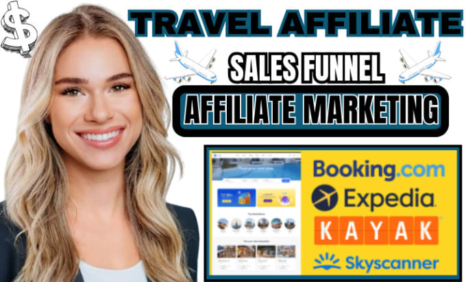 Gig Preview - Do travel affiliate marketing affiliate link promotion sales funnel