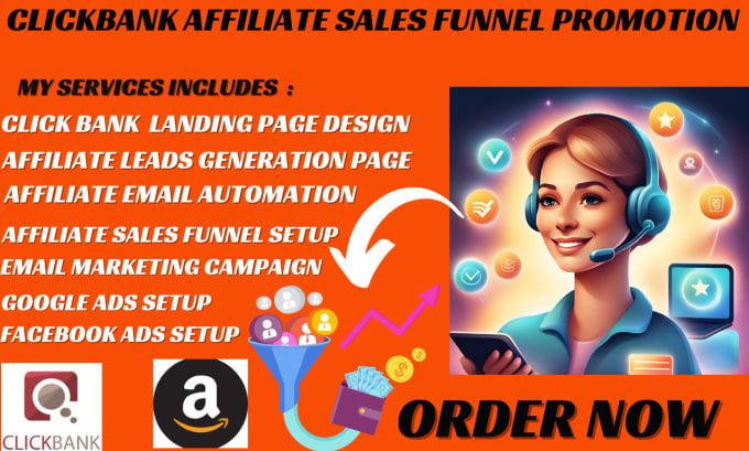 Gig Preview - Do clickbank affiliate sales funnel affiliate marketing affiliate link promotion