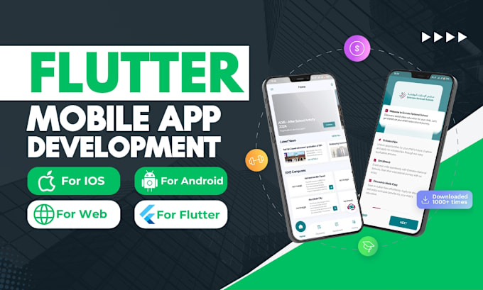 Gig Preview - Develop flutter app development as android and ios flutter mobile app