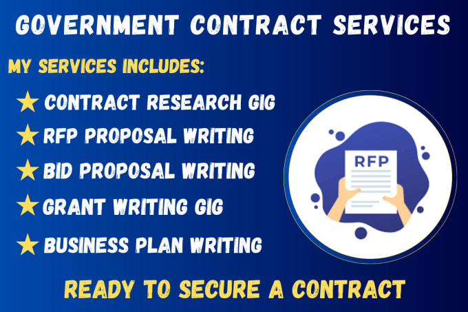 Bestseller - write government contract bid proposal, find rfp, grant writing, business plan