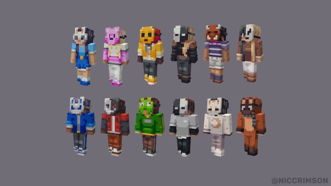 Gig Preview - Create a custom minecraft skin for you