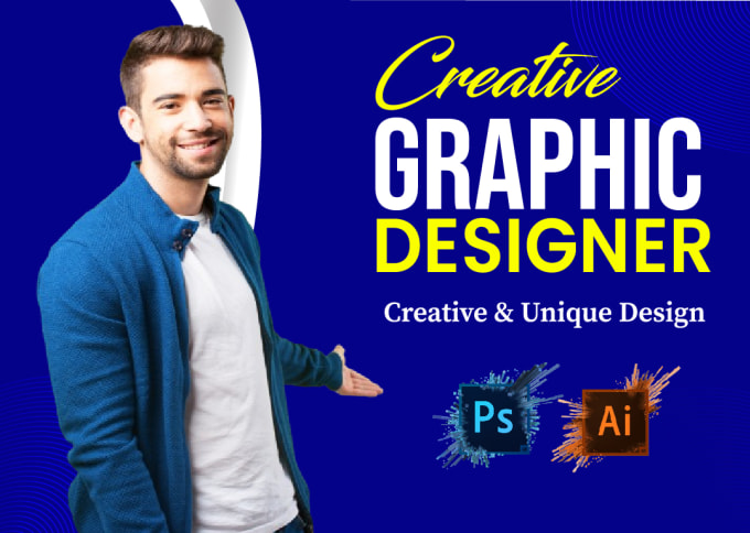 Gig Preview - Be expert graphic design in adobe illustrator and photoshop