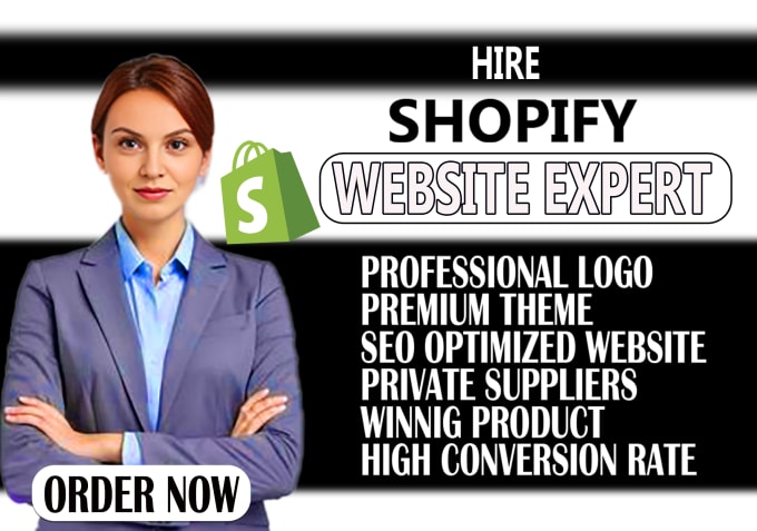 Gig Preview - Build shopify website, design, redesign shopify store, shopify dropshipping