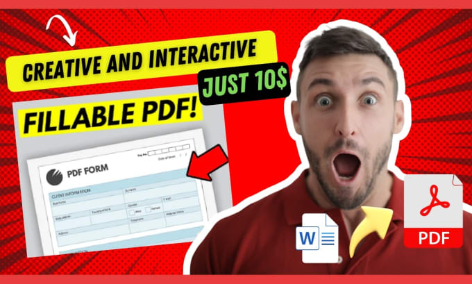 Gig Preview - Create a creative and interactive fillable PDF form